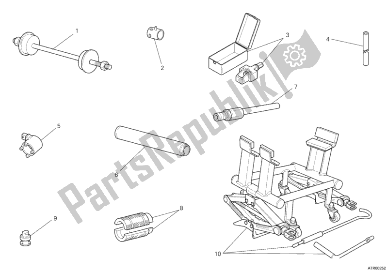All parts for the Workshop Service Tools, Frame of the Ducati Monster 696 USA 2012
